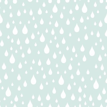 Raindrops Vector Seamless Pattern