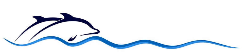 Fototapeta premium Logo delfinów.