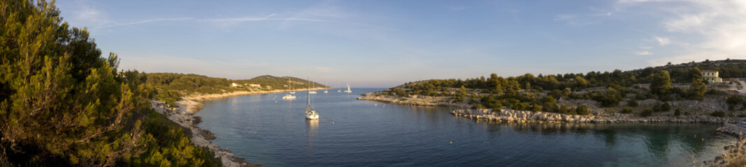 Panorama Bucht von Tratinska auf der Insel Zirje,Kroatien