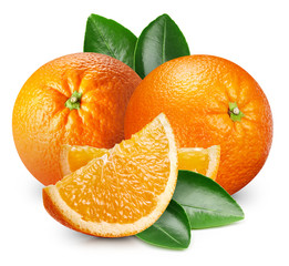 Ripe orange isolated