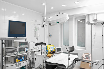Shot of a gynecological room with medical equipment medicine healthcare gynecology concept. - obrazy, fototapety, plakaty