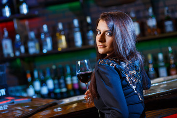 pretty woman in nightclub