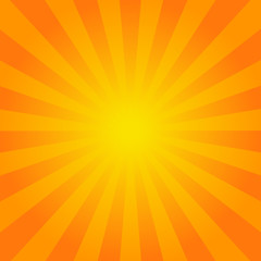 Bright orange rays background.