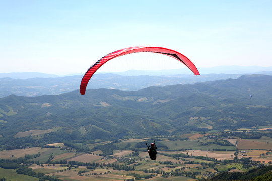 Parapendio in volo