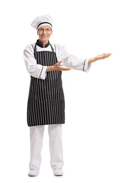 Chef gesturing with his hands