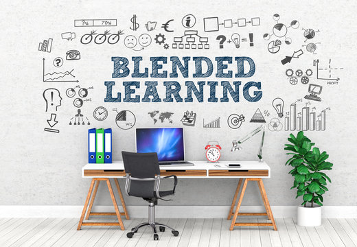 Blended Learning  / Office / Wall / Symbol