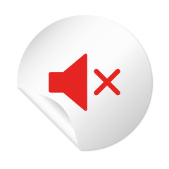 Obraz premium Runder Sticker - Ton stumm rot