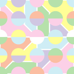 Seamless geometric background with soft pastel colors. Textile rapport.
