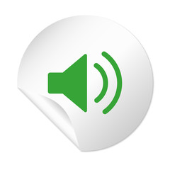 Runder Sticker - Lautsprecher grün