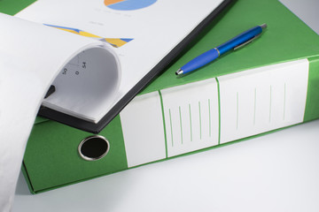 Registration and clipboard close up. Business concept.