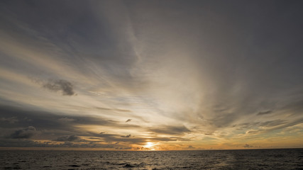 Sunset in Aldabra, Seychelles Outer Islands