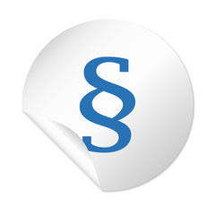 Runder Sticker - Paragraph blau