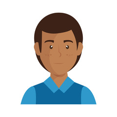 cartoon man icon over white background colorful design vector illustration