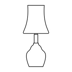 Bedside lamp silhouette icon vector illustration graphic design