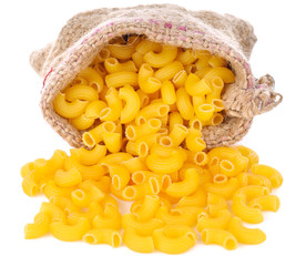 Macaroni on a white background