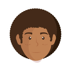 cartoon man icon over white background colorful design vector illustration