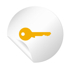 Runder Sticker - Schlüssel Schlüsseldienst gold