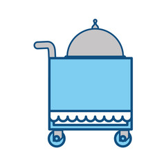 Food service trolley icon vector illustration graphic design