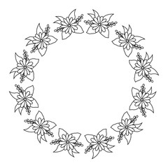 Round frame with flowers icon vector illustration graphic design