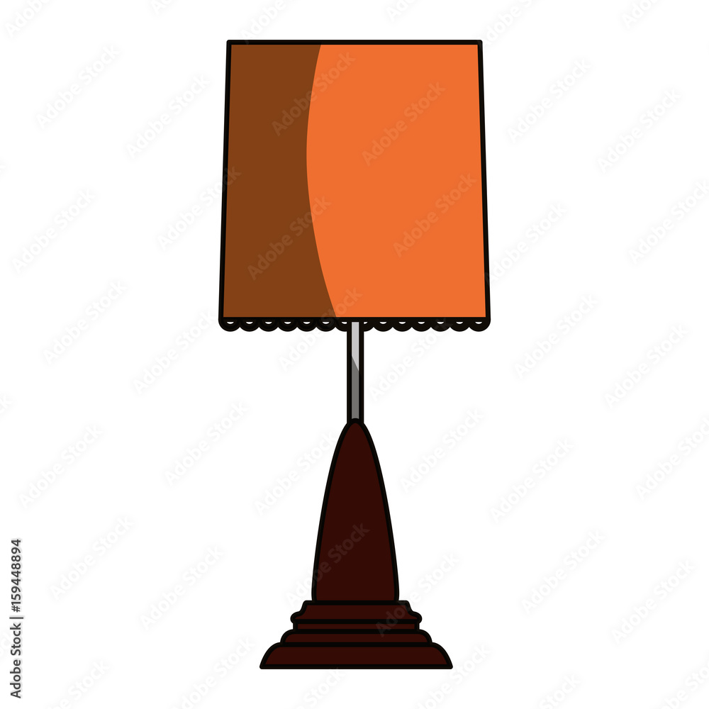 Wall mural Bedside lamp silhouette icon vector illustration graphic design