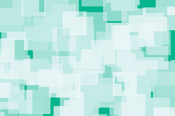 Fondo cian con cuadros blancos.