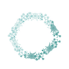 Round frame with flowers icon vector illustration graphic design