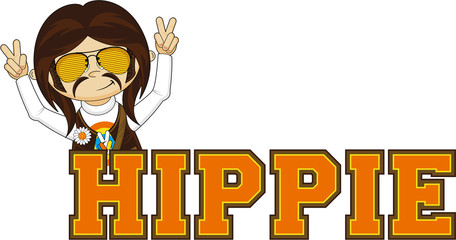 Cute Flower Power Hippie