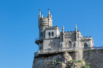 Fototapeta na wymiar The ancient castle swallows nest - historical monument of Crimea