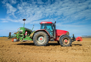 Naklejka premium le temps des semis