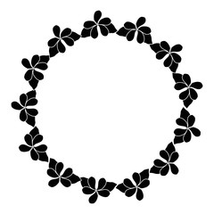 Round frame with flowers icon vector illustration graphic design