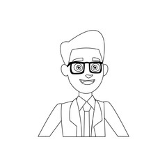 politician man leadership character suit vector illustration