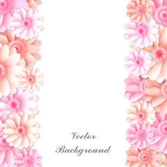 Fototapeta premium Paper flower. Background. Vector illustration