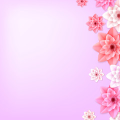Fototapeta na wymiar Paper flower. Background. Vector illustration