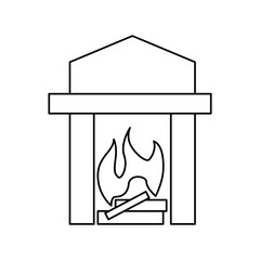 Chimney lit symbol icon vector illustration graphic design