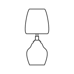 Bedside lamp silhouette icon vector illustration graphic design