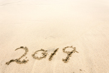 砂浜の文字　2019