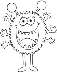 Silly Monster Vector Illustration Art
