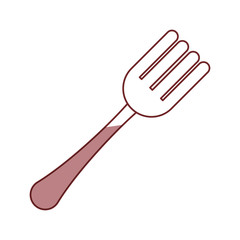 Covered fork symbol icon vector graphic design