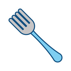 Covered fork symbol icon vector graphic design