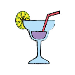 Cocktail glass symbol icon vector illustration graphic design
