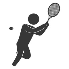 Tennis player pictogram icon vector illustration graphic design