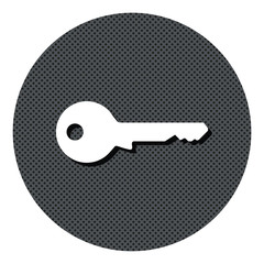 Schlüssel - Datenschutz - Gepunkteter Button mit Symbol und Schatten