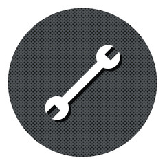 Schraubenschlüssel - Editieren - Gepunkteter Button mit Symbol und Schatten