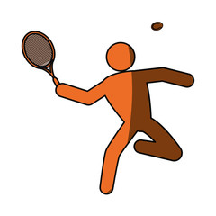 Tennis player pictogram icon vector illustration graphic design