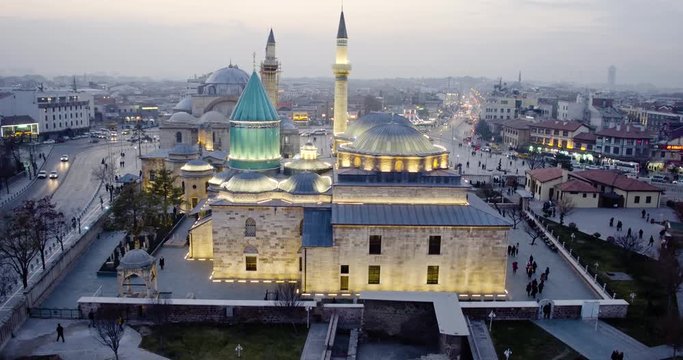 Aerial view of the istanbul, konya, turkey