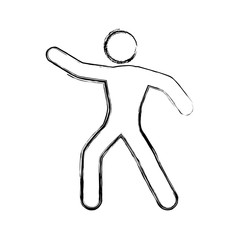 Voleyball player pictogram icon vector illustration graphic design