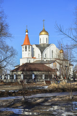 Fototapeta premium Church of the icon of Our Lady of Kazan. Reutov, Moscow region, Russia.