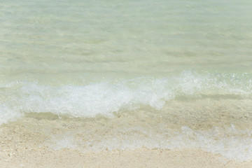 Fototapeta na wymiar Beach background with ocean waves.