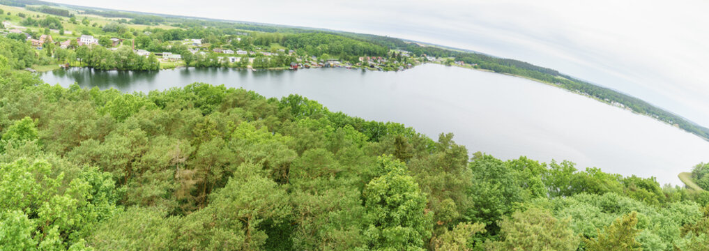 Fototapeta Krakower Seenlandschaft: Blick vom Jörnberg auf den Gruber See
