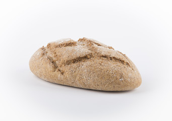 Top view homemade bread on a white background to paste in your design